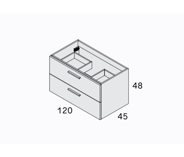 Conjunto mueble de baño Bruntec Gaia Croquis 3