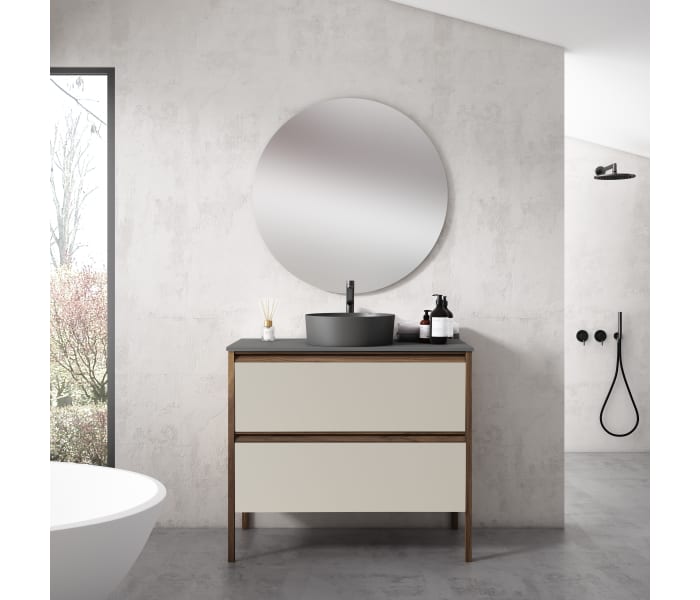 Mueble de baño con encimera de cargas minerales Visobath Icon Principal 2