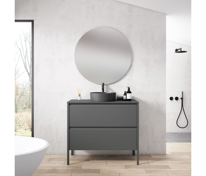 Mueble de baño con encimera de cargas minerales Visobath Icon Principal 4