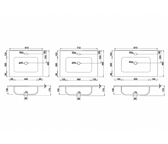 Conjunto mueble de baño Bruntec Tivoli Croquis 5