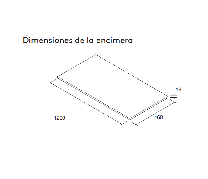 Conjunto mueble de baño con encimera de madera Salgar Noja Croquis 10