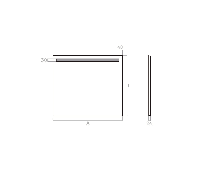 Espejo de baño con luz LED Bruntec Tarim Croquis 3