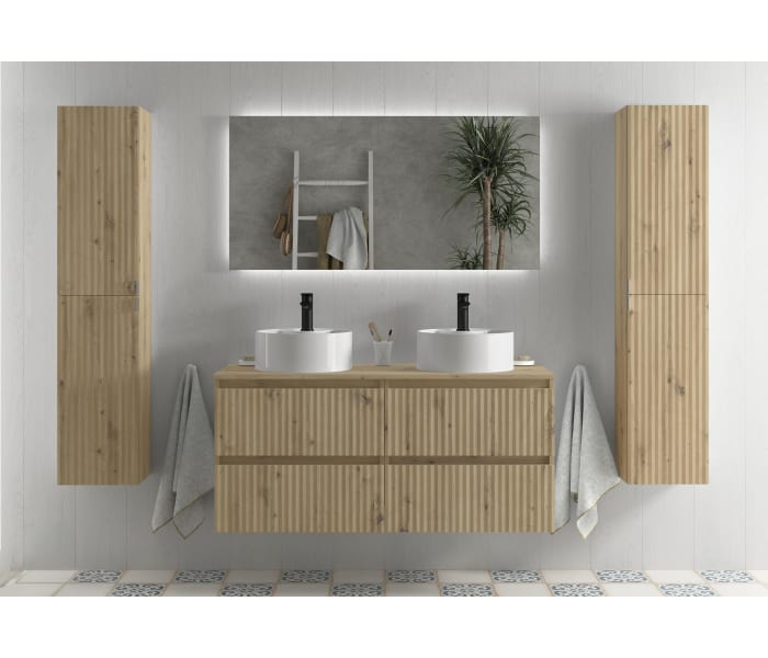 Conjunto mueble de baño Salgar Kira con lavabo sobre encimera Principal 1