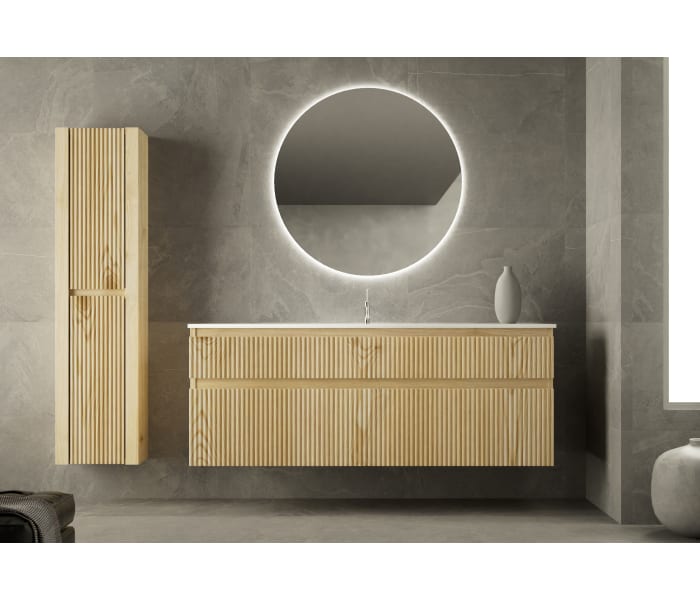Conjunto de mueble de baño de madera maciza Bruntec Alpes Principal 2
