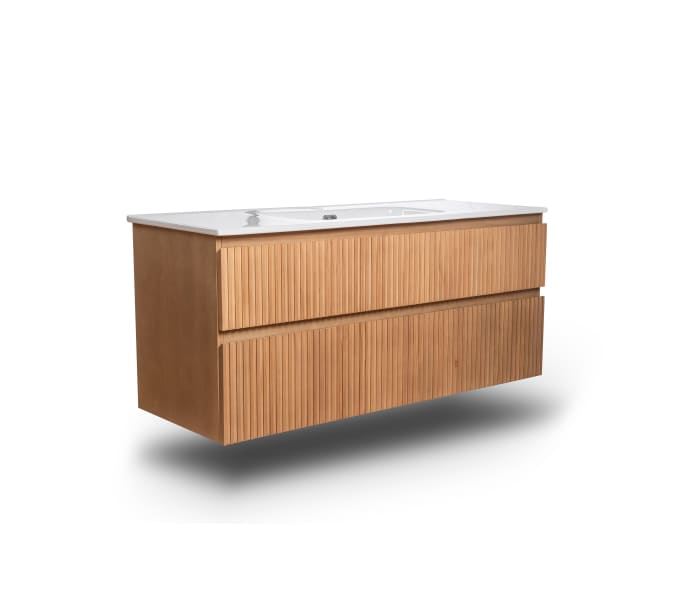 Conjunto de mueble de baño de madera maciza Bruntec Alpes Detalle 4