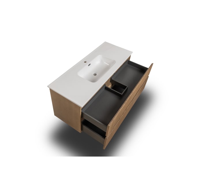 Conjunto de mueble de baño de madera maciza Bruntec Alpes Detalle 5