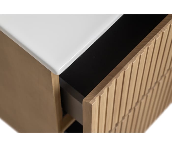 Conjunto de mueble de baño de madera maciza Bruntec Alpes Detalle 6