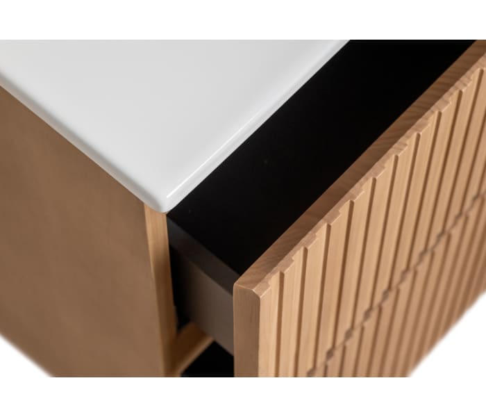 Conjunto de mueble de baño de madera maciza Bruntec Alpes Detalle 7