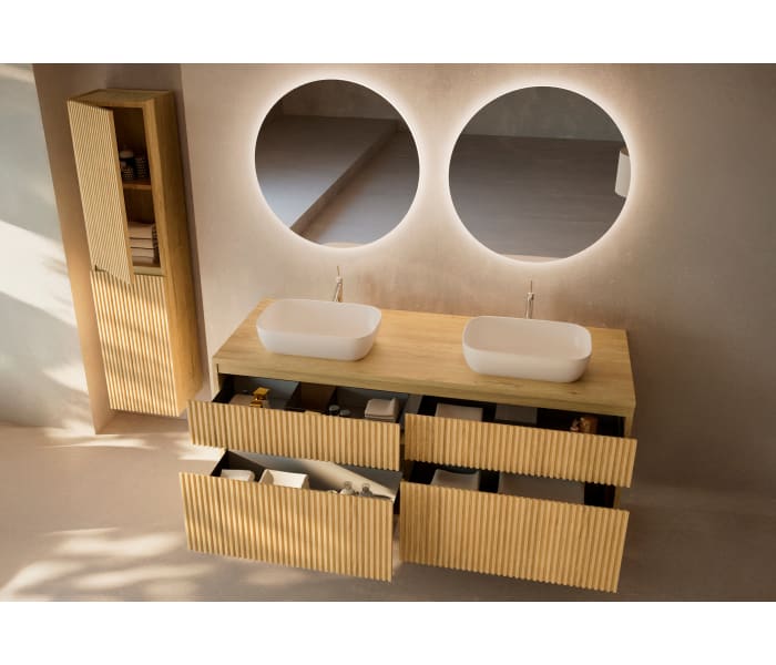 Mueble de baño con encimera de madera Bruntec Alpes 9 Detalle 6