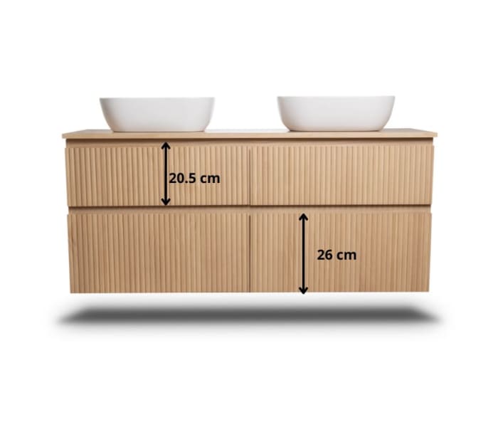 Mueble de baño con encimera de madera Bruntec Alpes 9 Croquis 9