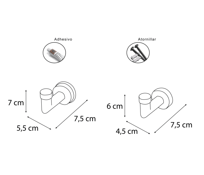 Percha de baño Mediterránea de Baño Tau Croquis 1