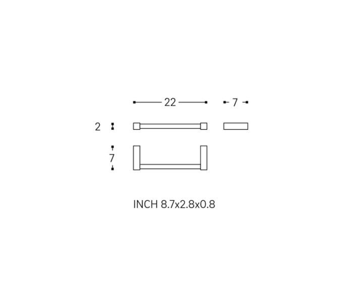 Toallero de baño Cosmic Metric Croquis 2