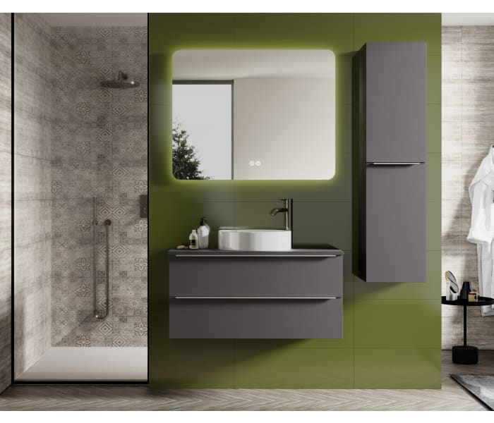 Mueble de baño con encimera de madera Coycama Landes Principal 1