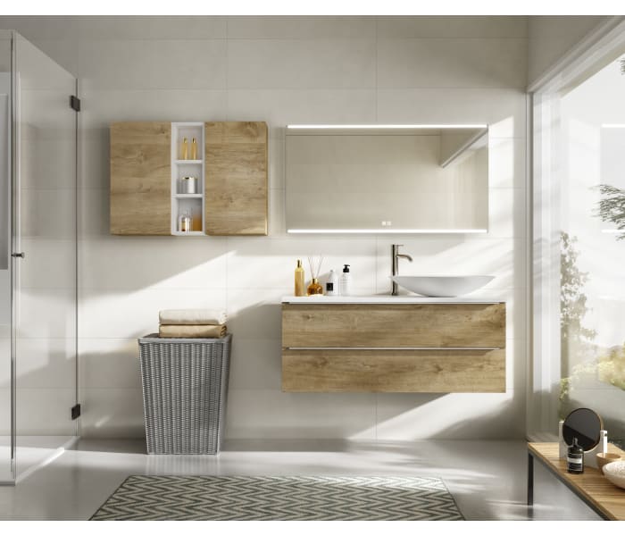 Mueble de baño con encimera de madera Coycama Landes Principal 0