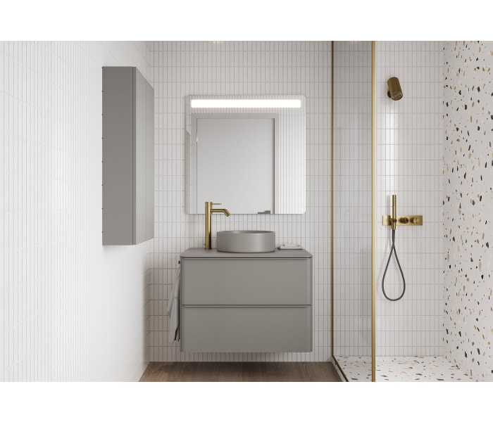 Mueble de baño con encimera arena de resina Royo Dai Top Ambiente 7