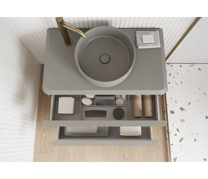 Mueble de baño con encimera arena de resina Royo Dai Top Detalle 3