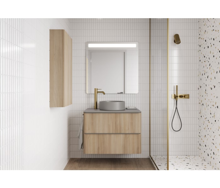Mueble de baño con encimera arena de resina Royo Dai Top Ambiente 9