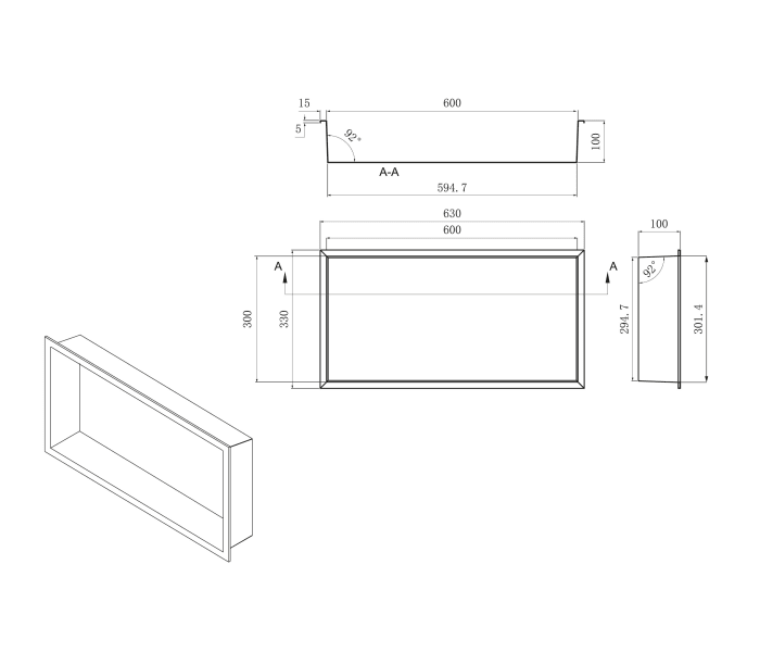 Hornacina de baño Medimex Pacific Croquis 7