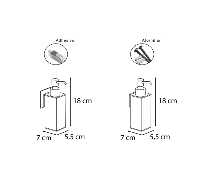 Dosificador de jabón Link/Top Mediterránea del baño Croquis 2