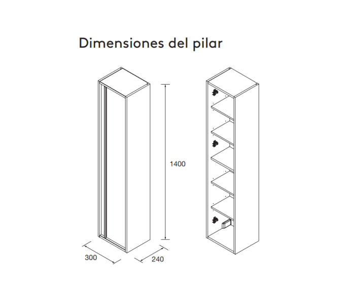 Columna de baño Salgar Attila Croquis 9