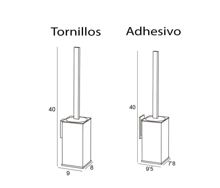 Escobillero de baño a pared Manillons Torrent Yass Croquis 3