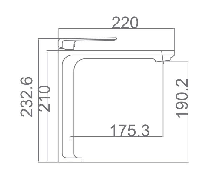 Grifo de lavabo Imex Fiyi Croquis 3