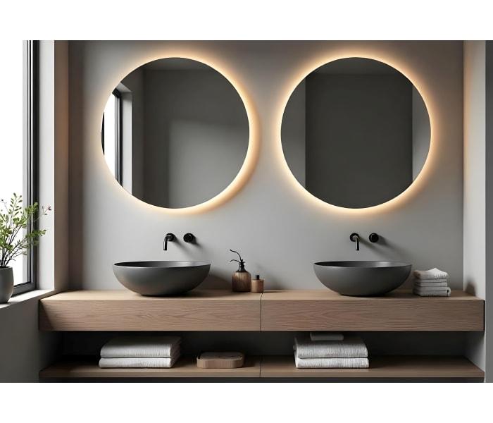 Espejo de baño con luz LED Bruntec Sun Principal 2