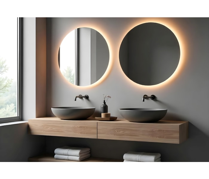 Espejo de baño con luz LED Bruntec Sun Principal 3