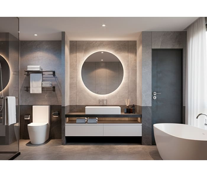 Espejo de baño con luz LED Bruntec Sun Ambiente 6