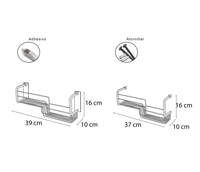 Estante de ducha escalón Bruntec 600 Croquis 1