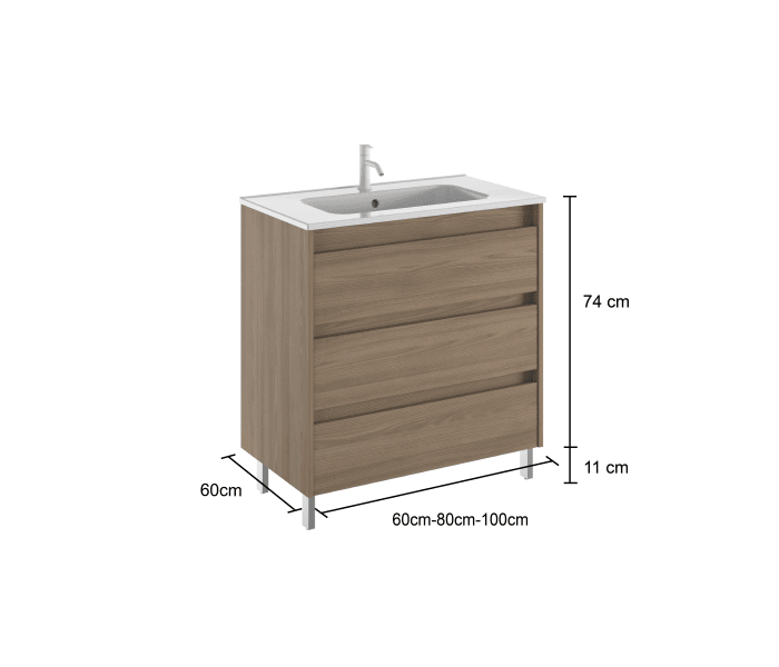 Conjunto mueble de baño Bruntec Oxford Croquis 13