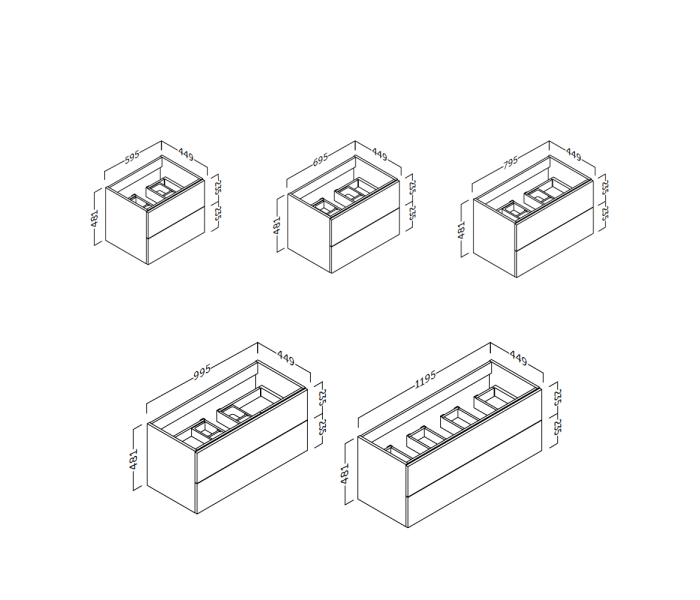 Mueble de baño Coycama Landes Croquis 5