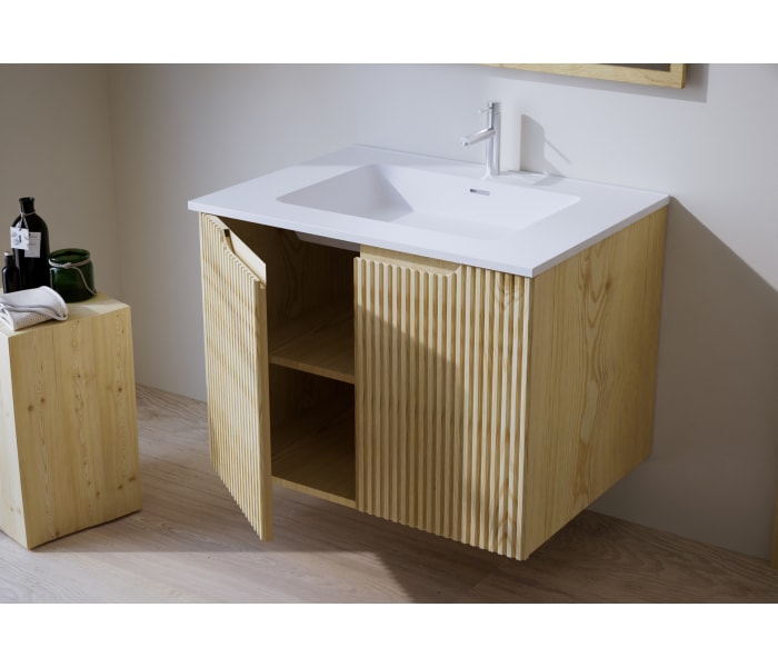 Conjunto de mueble de baño de madera maciza Bruntec Alpes 14 Detalle 3