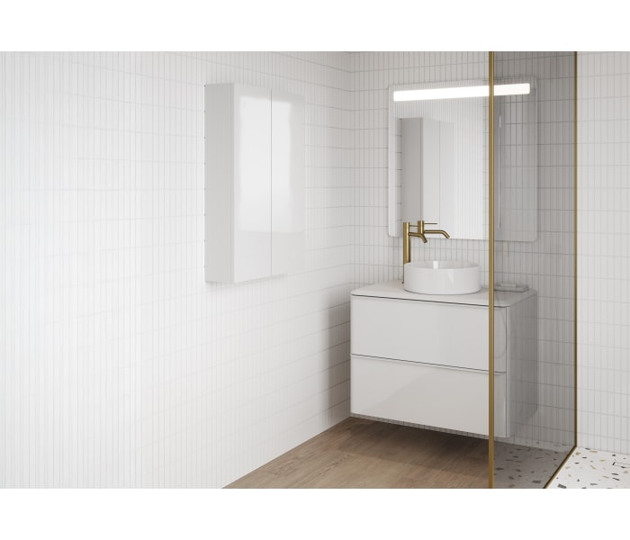 Mueble de baño con encimera blanca de resina Royo Dai Top Principal 1