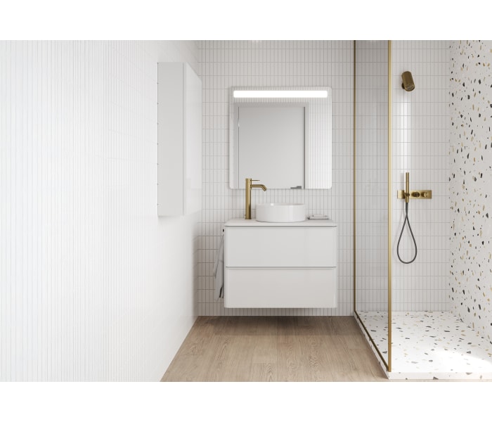 Mueble de baño con encimera blanca de resina Royo Dai Top Principal 0