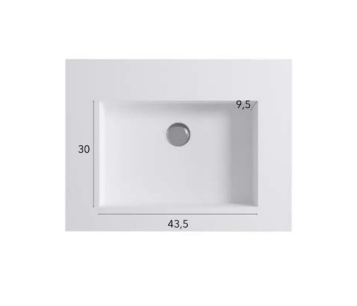 Lavabo suspendido Bruntec Miami Croquis 3