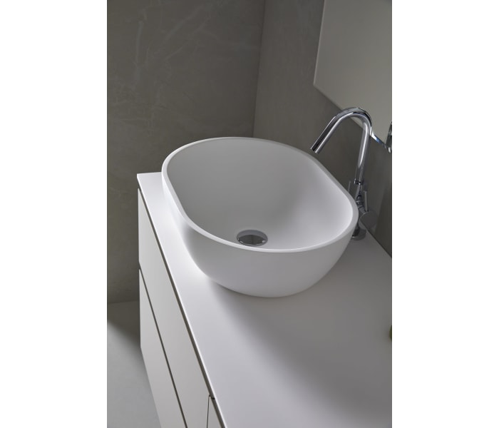 Conjunto mueble de baño con lavabo sobre encimera Sanchís Nice Detalle 2