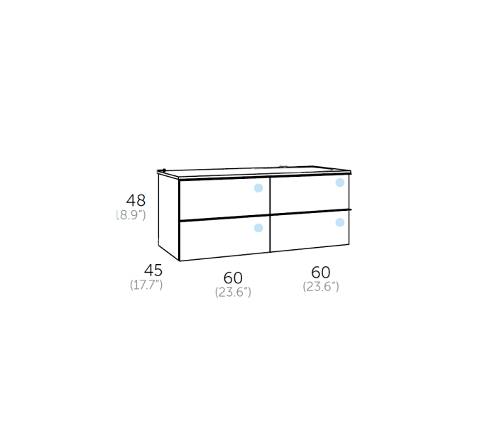 Mueble de baño Landes Coycama Croquis 7