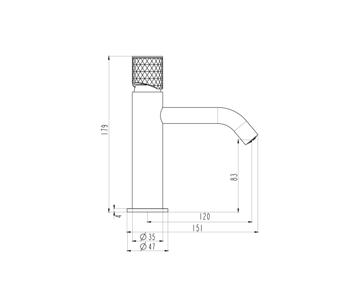 Grifo de lavabo GME Helios Croquis 7