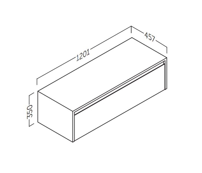 Mueble de baño Coycama lambda con encimera de madera Croquis 5