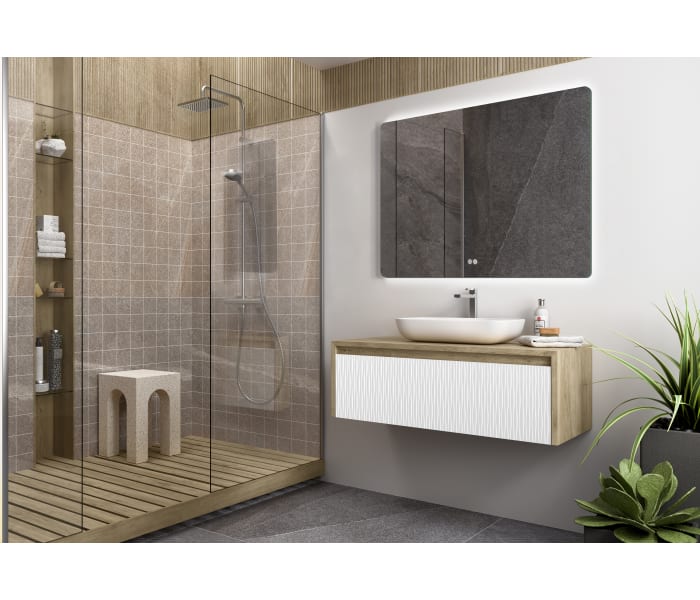 Mueble de baño Coycama lambda con encimera de madera Principal 4