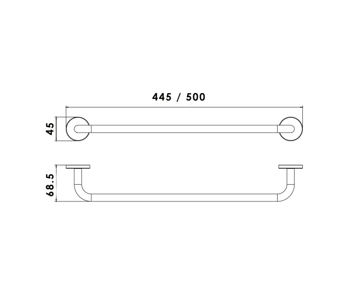 Toallero barra de baño Medimex Pure Croquis 7