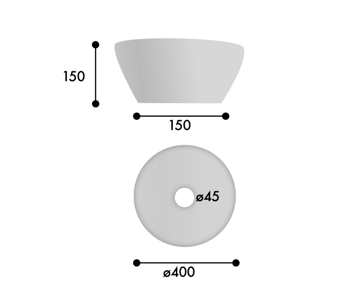 Lavabo sobre encimera ArtandBath Abu Croquis 2