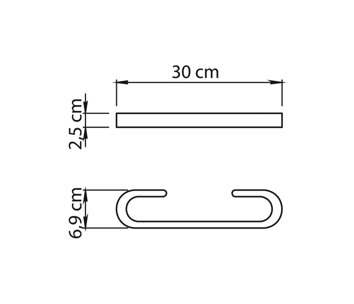 Toallero de baño Gedy Himalaya Croquis 4