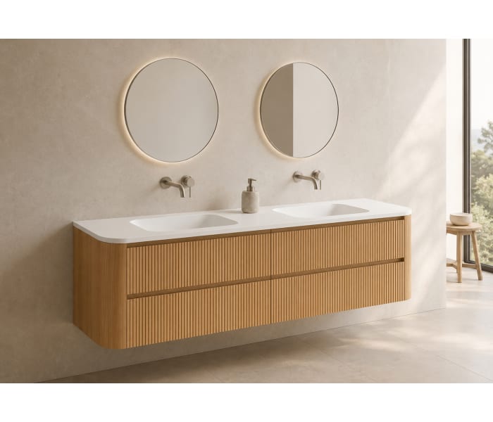 Conjunto de mueble de baño con lavabo Solid Surface Bruntec Duna Principal 0