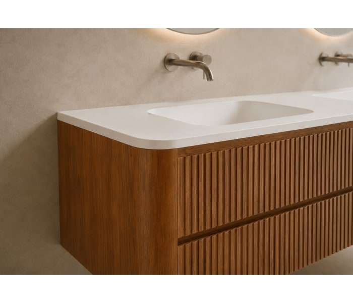 Conjunto de mueble de baño con lavabo Solid Surface Bruntec Duna Detalle 7