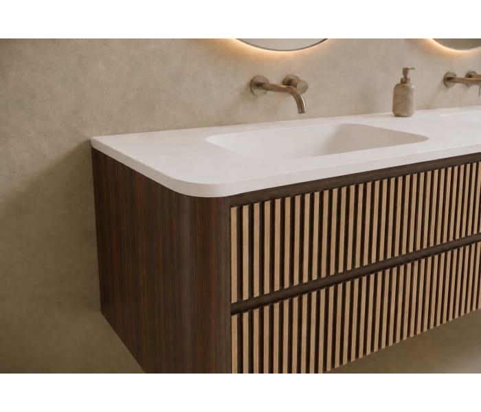 Conjunto de mueble de baño con lavabo Solid Surface Bruntec Duna Detalle 8