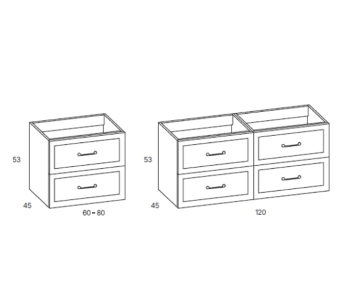 Conjunto de mueble de baño Bruntec Dorme Croquis 7