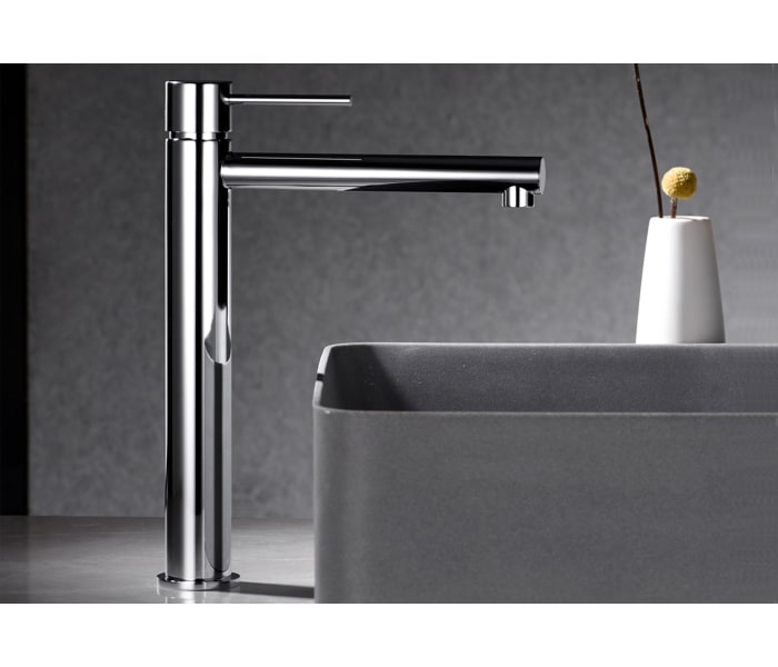 Pack Grifo de lavabo caño alto Imex Milos + Válvula click-clack Ambiente 7