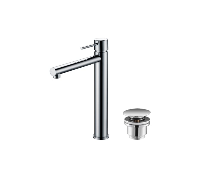 Pack Grifo de lavabo caño alto Imex Milos + Válvula click-clack Principal 0